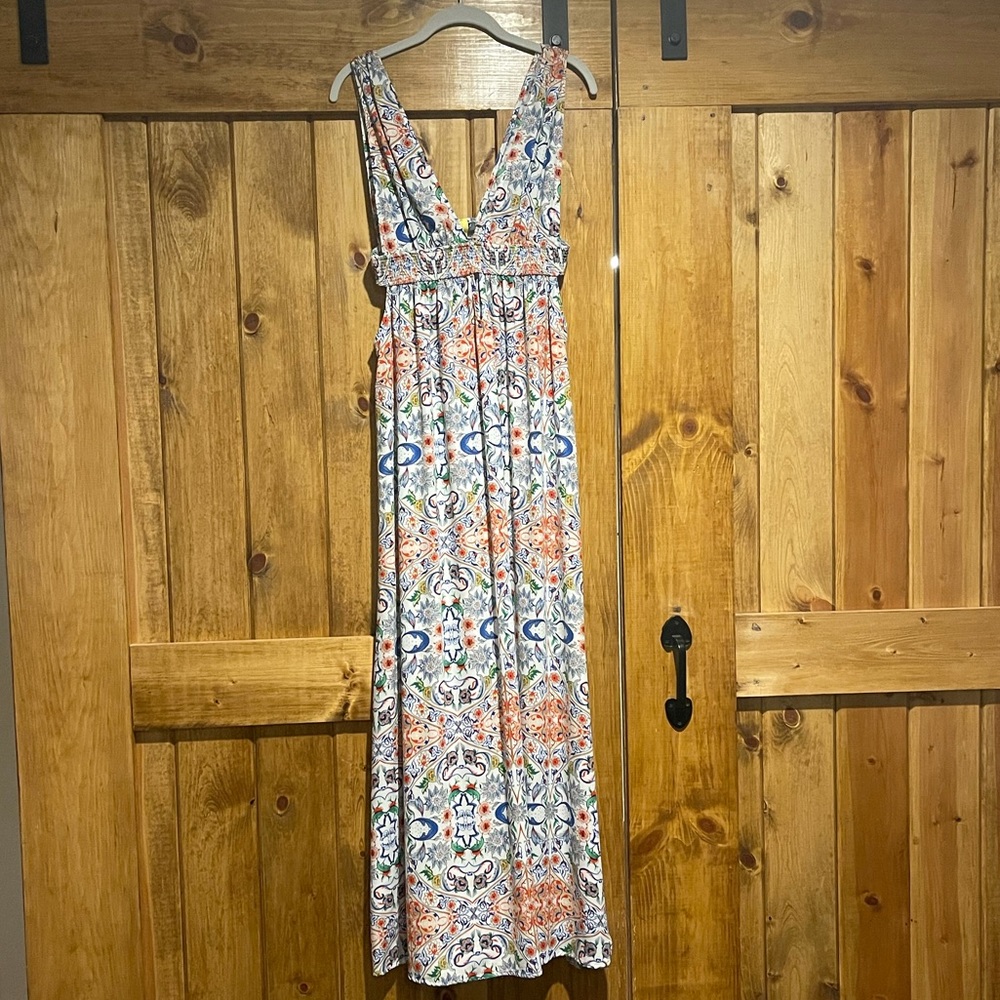 Mosaic print maxi